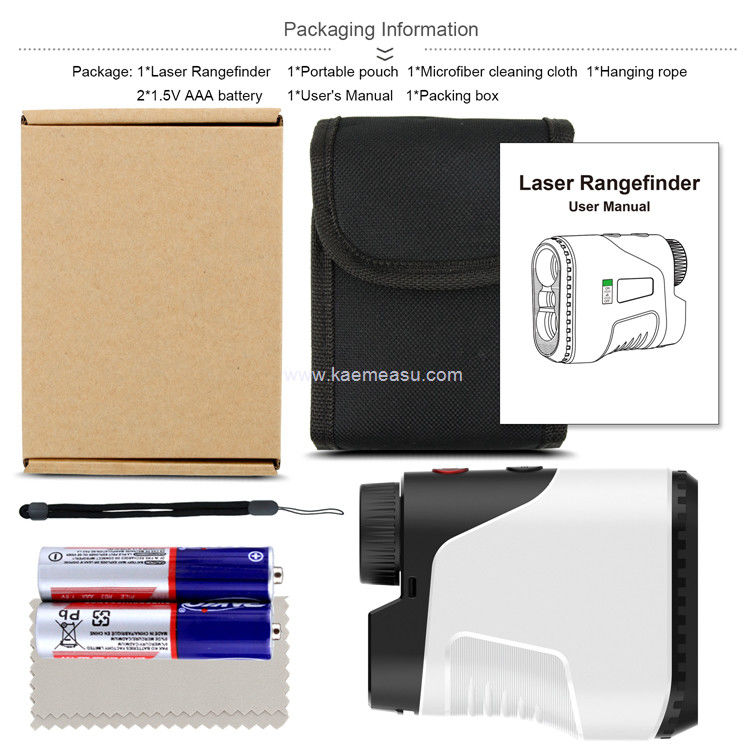 Kaemeasu Portable Laser Range Finder Golf Teleskop Winkel Messen 6,5x Vergrößerung Jagd Rangeinder D600