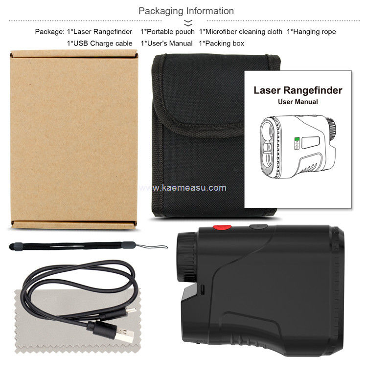 Kaemeasu Jagd-Laser-Rangefinder 6.5X Vergrößerung Golf-Teleskop Winkel Abstandsmessung Meter D800