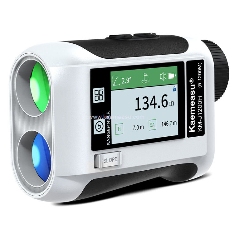Kaemeasu Wiederaufladbare Laser-Rangefinder Stimme Golf-Rangefinder LCD-Display Teleskop mit Seitenbildschirm J1200