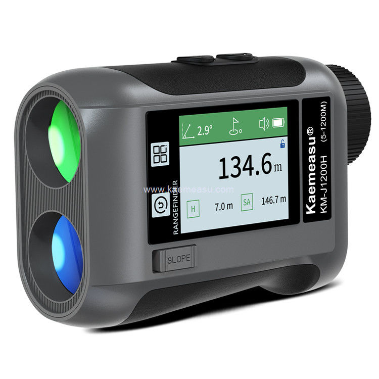 Kaemeasu Wiederaufladbare Laser-Rangefinder Stimme Golf-Rangefinder LCD-Display Teleskop mit Seitenbildschirm J1200