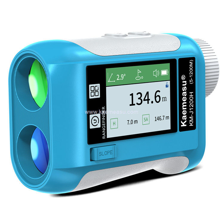 Kaemeasu Wiederaufladbare Laser-Rangefinder Stimme Golf-Rangefinder LCD-Display Teleskop mit Seitenbildschirm J1200