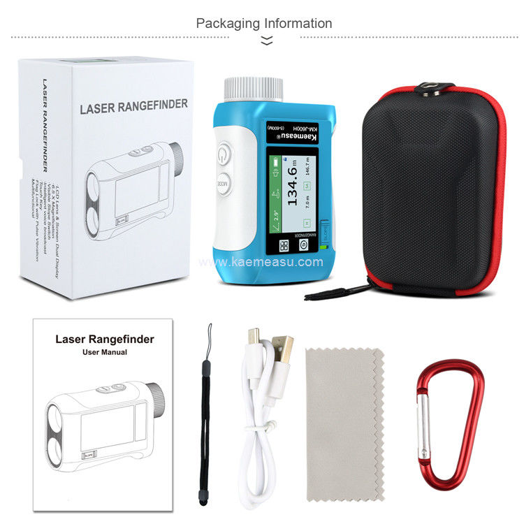 Kaemeasu Wiederaufladbare Laser-Rangefinder Stimme Golf-Rangefinder LCD-Display Teleskop mit Seitenbildschirm J1200