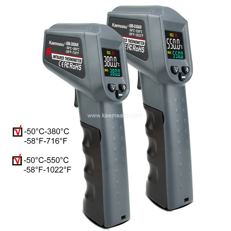 Kaemeasu Farbbildschirm Hochwärme-Infrarotthermometer mit Laserzielen
