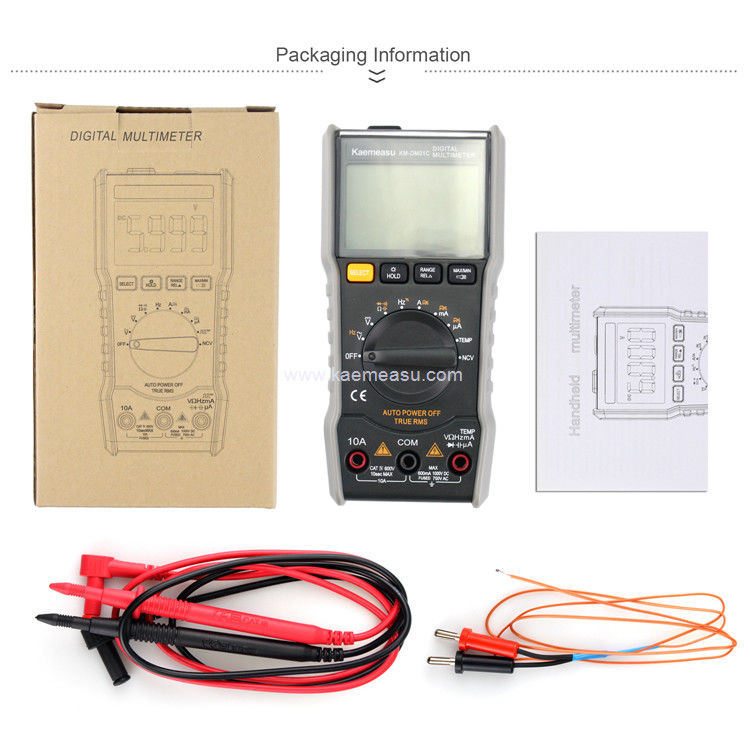 Kaemeasu 01C LCD-Display Avometer Digitales Multimeter Wechselspannung Gleichspannung Wahre RMS-Prüfung