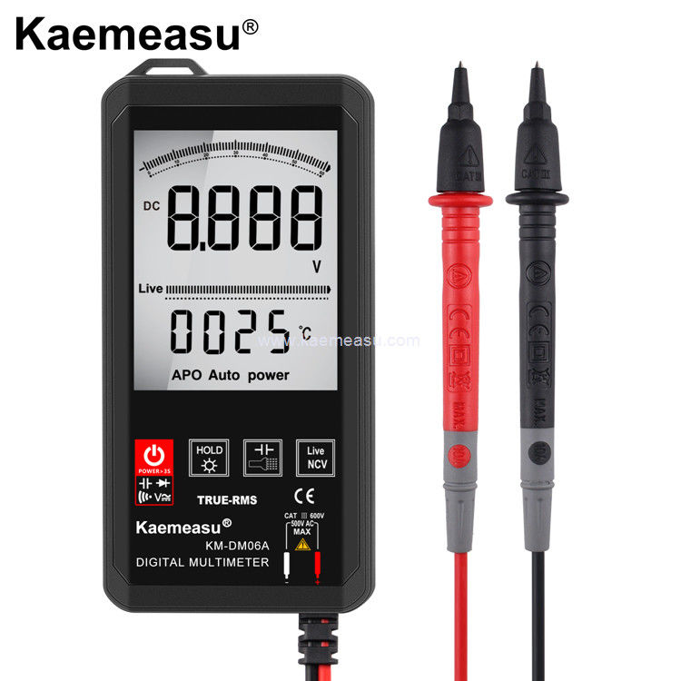 Kaemeasu 06A Gleichspannungs- und Wechselspannungsmesser Mini Pocket Multimetro 2 Stück AAA-Batterie