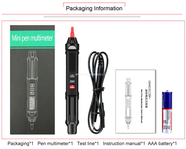 Kaemeasu 6000 zählt Display Pen Digital Multimeter mit Spannungsmelder