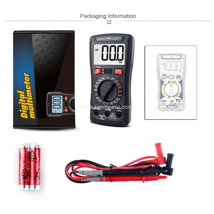 Kaemeasu 09A Digitales Multimeter Ture RMS Stromspannungsmessung 2000 Zählungen Klemmmeter