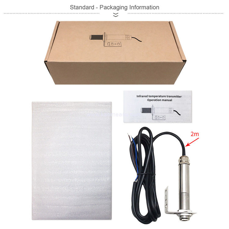 Kaemeasu 4-20mA Ausgang Laser-Temperatur-Sender Pyrometer Kontaktloser Infrarot-Temperatur-Sensor -20~100°C
