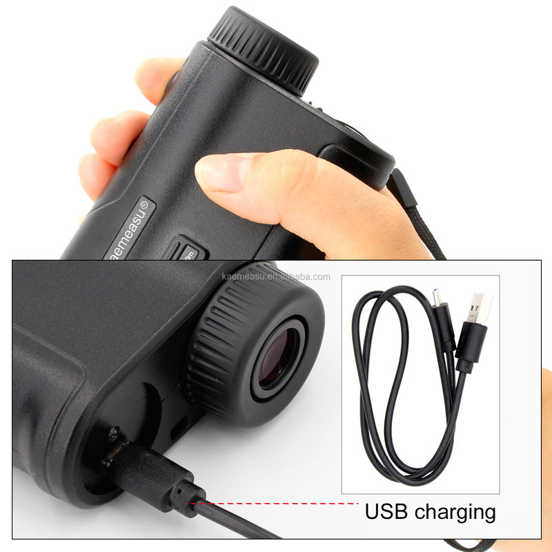 Teleskop-Laser-Rangefinder Portable USB-Laser-Distanzmessgerät Monocular Golf Jagd-Rangefinder 600M/656Yd