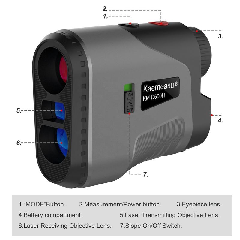 OEM ODM Reichweitenmessgerät 600/800/1000m Golf Abstandsmesser Mehrfachmodi Laser-Rangefindern Teleskop mit Neigungsschalter
