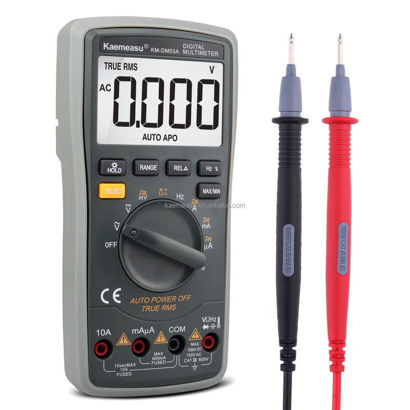 Hochpräzisions-Anti-Brand-Multitester 6000 Zählungen Autobereich Diode Ture RMS Spannungswiderstandstester Elektrische Multimeter