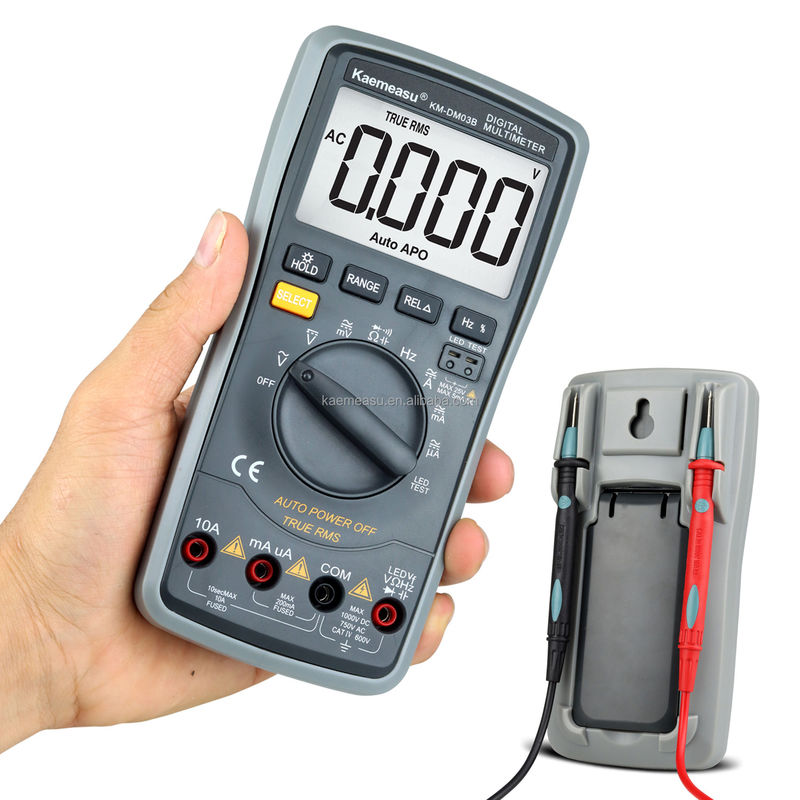 03B Professionelle digitale Multimeter Gleichspannung Wechselstrom Spannung Strom Widerstand Wahre RMS LED Diodenprüfung Automaß Universalmeter