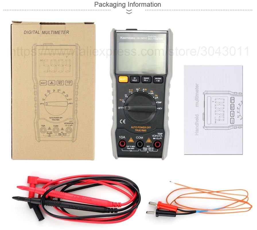 OEM ODM Digitale Multi Tester T-rms elektronisches Multimeter Ncv Ohm Hz Tester Avometer Mini Portable Multimeter zum Verkauf