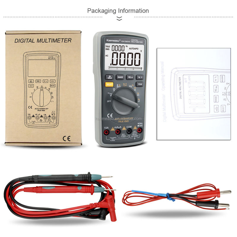 04A Klemmzähler AC DC Digitales Voltmeter Diodenkontinuitätstest Spannungsmesser Multimeter Smart Digital Multimeter