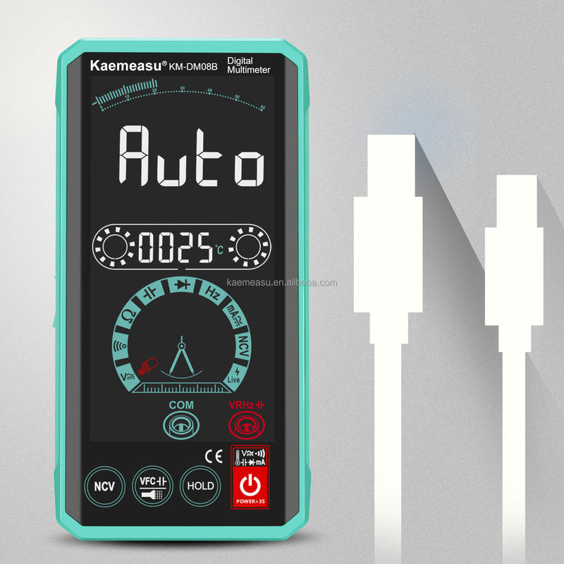 Intelligente Mensch-Maschine-Interaktion Multimeter LCD Farbbildschirm Spannungstester Wiederaufladbares Smart Digital Multimeter