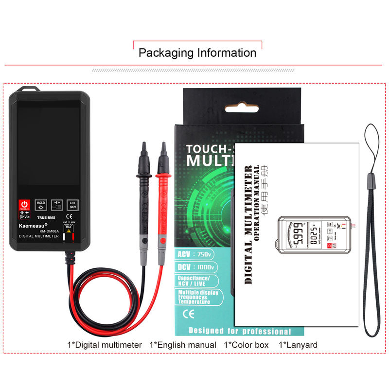 EBTN Display Touch Digital Multimeter 6000 Zählen Digital Multimeter Ncv Funktion Neutralen Live Draht Test Digital Multimeter