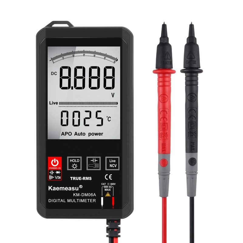Großer Bildschirm Auto-Ranging Touch Digital Multimeter True RMS Digital Multimeter AC DC Spannung Mini Taschen Multimeter