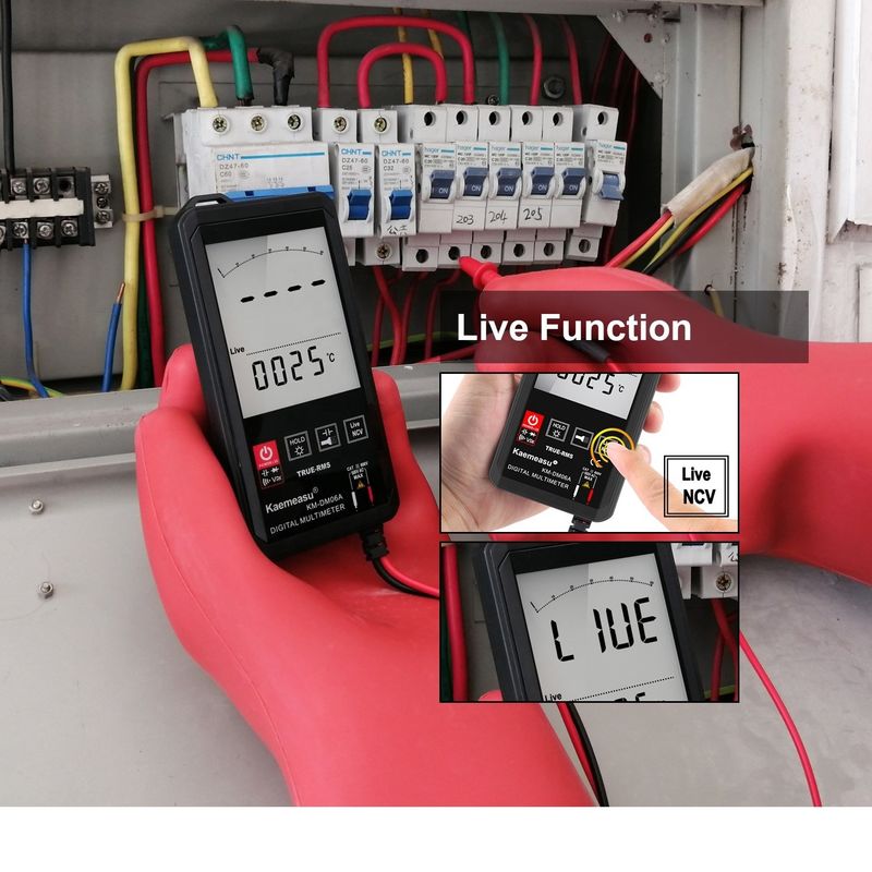 Großer Bildschirm Auto-Ranging Touch Digital Multimeter True RMS Digital Multimeter AC DC Spannung Mini Taschen Multimeter