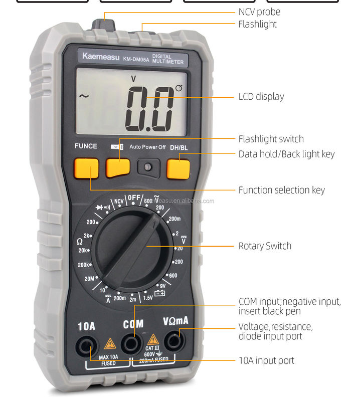 Bestseller Mini-Multimeter Tragbare digitale Multimeter Profi-Elektriker Smart NCV Diodenprüfbank Multimeter