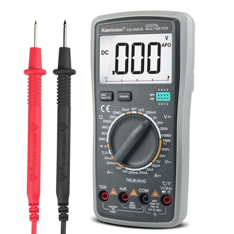 Hochpräzisions-Anti-Brand-Multimeter mit 1000 V-Digital-LCD-Bildschirm Voltmeter mit Temperaturmessung