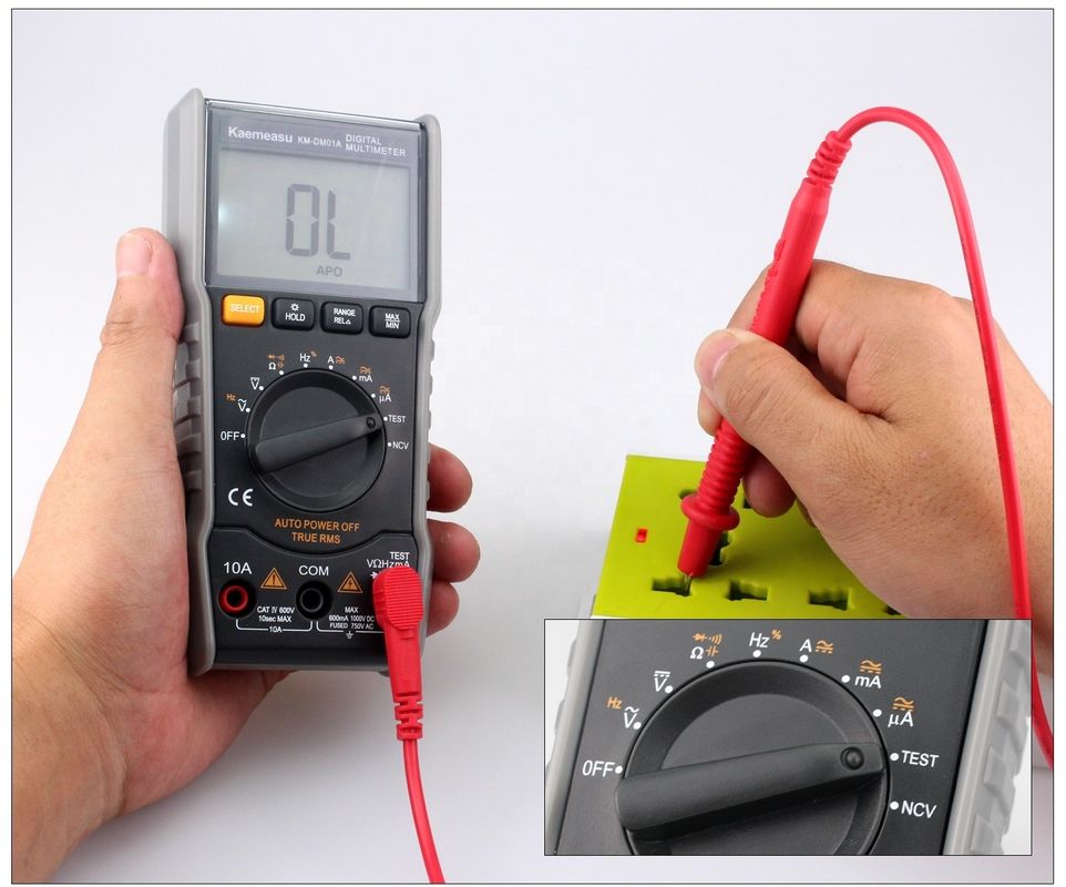 Mini tragbare NCV True RMS Live Draht/Null Draht Messung automatische Reichweite Taschen-Digitalmultimeter