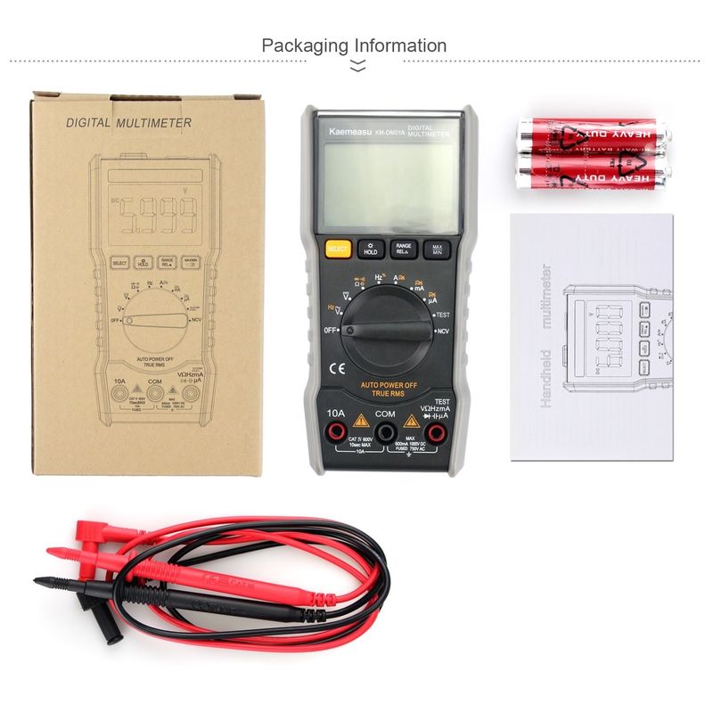 Mini tragbare NCV True RMS Live Draht/Null Draht Messung automatische Reichweite Taschen-Digitalmultimeter