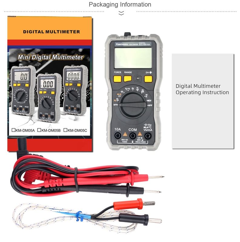 Auto Range LCD Display elektrischer Multi Tester T-rms NCV Automeßbank Digitale Multimeter mit Sonde