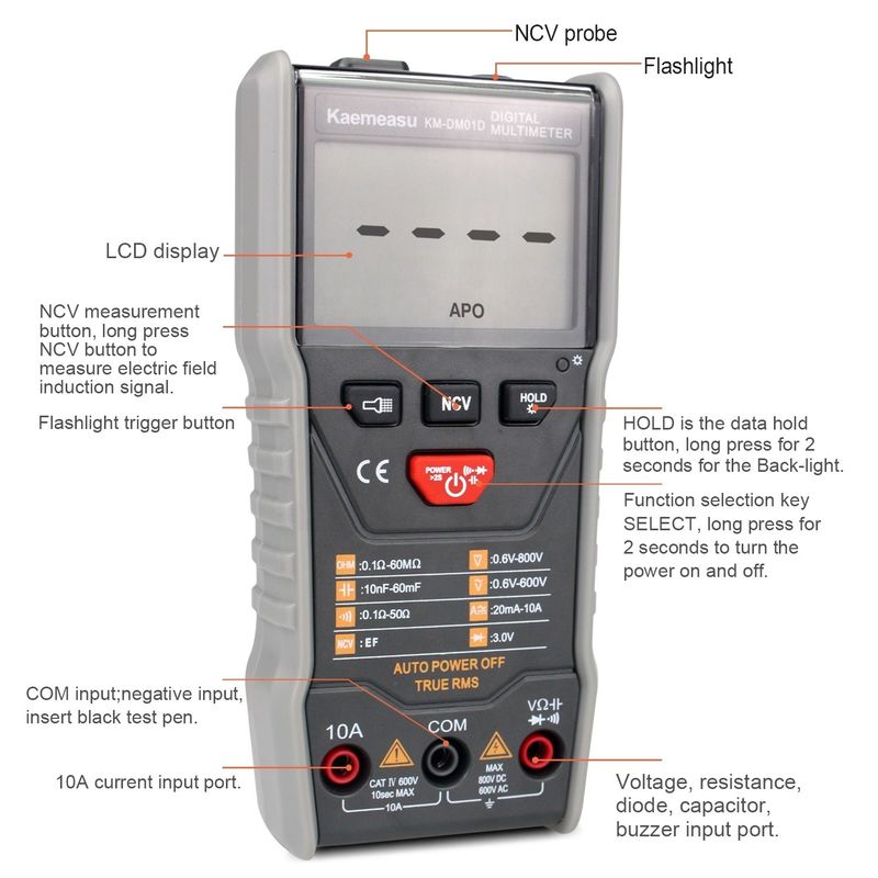 Warmverkauf Anti-Brand-Multitester Spannungswiderstands-Tester Auto-Ranging Professionelle industrielle digitale Multimeter Preis