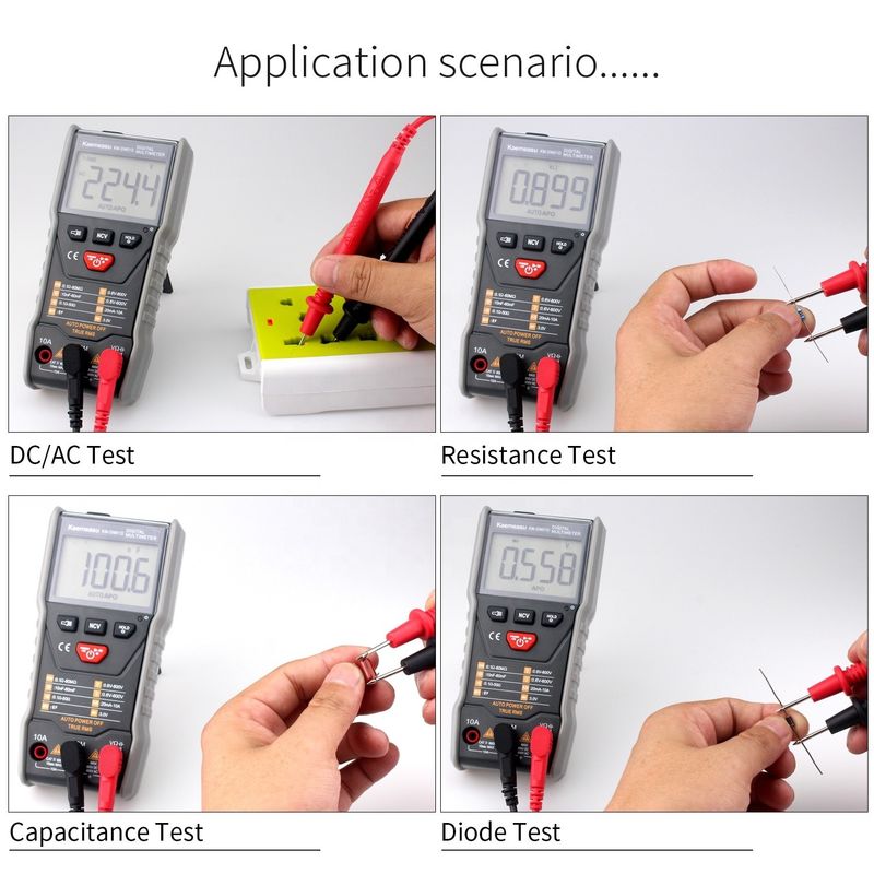 Automatische Reichweite Smart Measurement Elektriker 6000 Zählungen Bank Digitale Multimeter Mit Ncv T-rms Funktion