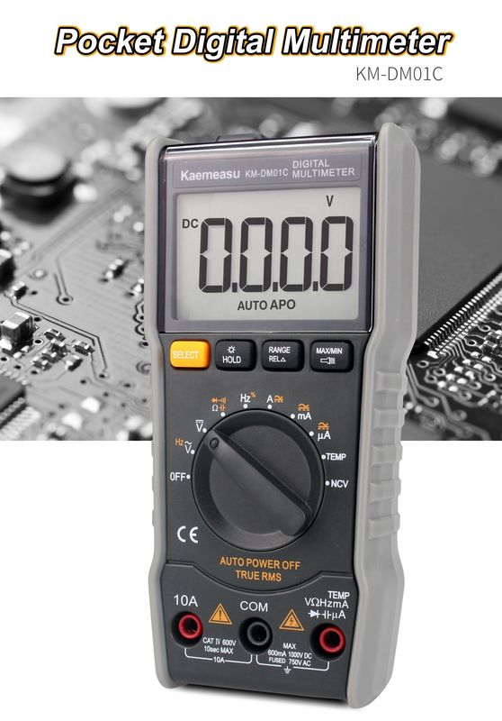 Elektrische Multimeter gegen Verbrennung True-rms Ncv Ohm Hz Tester Smart Digital Multimeter mit Temperaturprobe