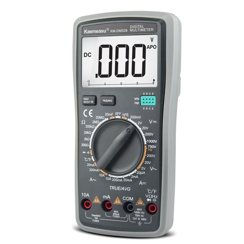 Digitales Multimeter Gleichspannung Wechselstrom True RMS 1000V Elektronischer Multitester Antibrand Automatisches Multimeter mit Temperatursonde
