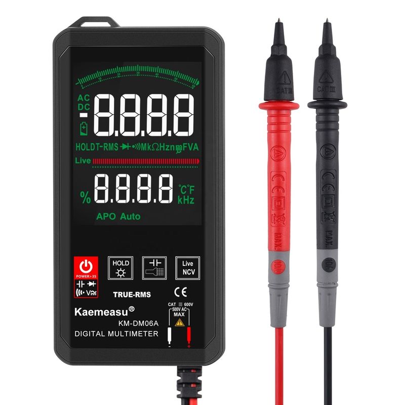 Kaemeasu Tasche Elektronik Reparaturwerkzeuge Mini Touch Digital Multimeter 6000 Zählung Farbe Großer Bildschirm Mini Touch Digital Multimeter