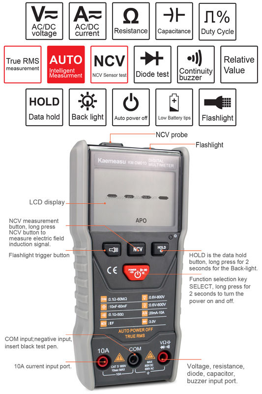 Automatisierte Multimeter 3 5/6-stellige Gleichspannungs-/ Wechselstrommessung True-rms Digitale Multimeter mit Ncv-Multimeter Tester