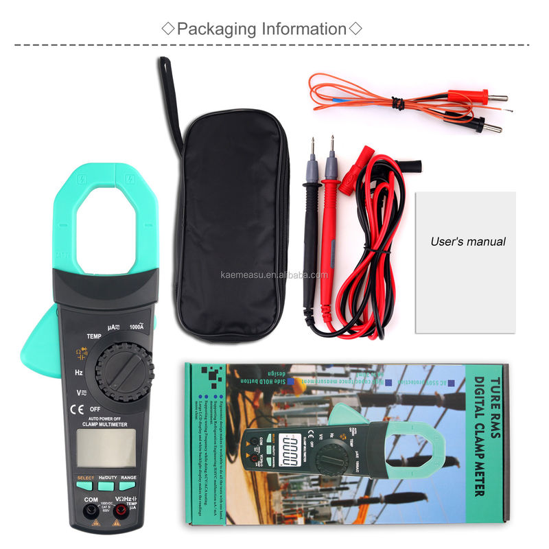 903 Klemmmeter 6000 Zählt Auto Rnage Multimeter AC DC Spannung Tester Kontinuität Buzzer 1000v Multimeter