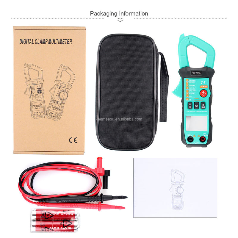 600A Strommessung Trms Spannungsmessgerät für den automatischen Bereich Amperometer Hz Ohm Ncv Tester Multimeter Ampere Meter Klemmmeter 21E