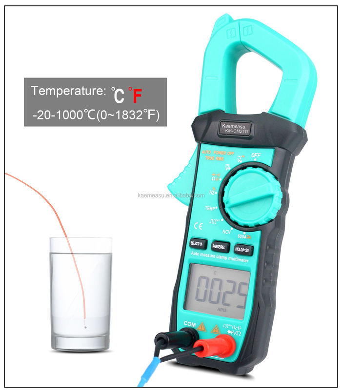 Portables digitales Multimeter mit Spannungsmelder und Klemm, Widerstandsmessbereich 600Ω/6kΩ/60kΩ/600kΩ/6MΩ/40MΩ