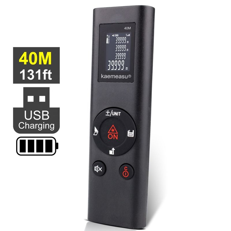 40m Mini Handheld USB Wiederaufladbarer Laser Abstandsmesser Hochpräzision Infrarot-elektronischer Lineal Laser Reichweitenmesser