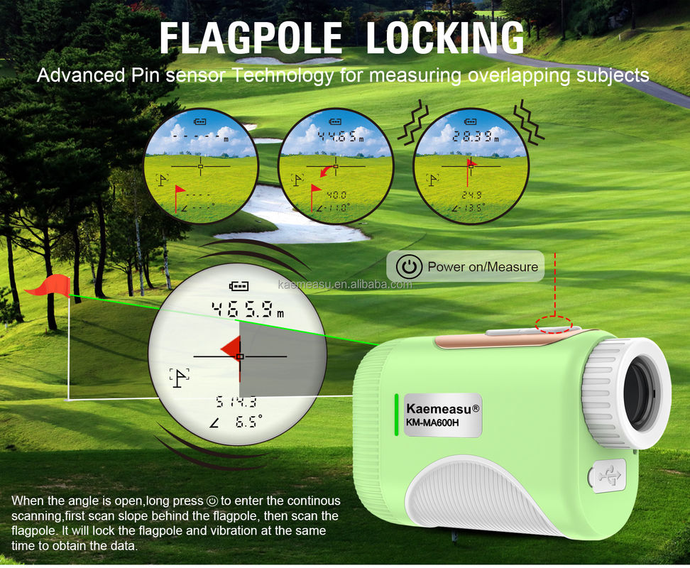 OEM 1200m Golf Neigung Umfang Laser Abstandsmesser Teleskop Industrie-Grad Golf Laser-Fernmessgeräte Grüne Farbe
