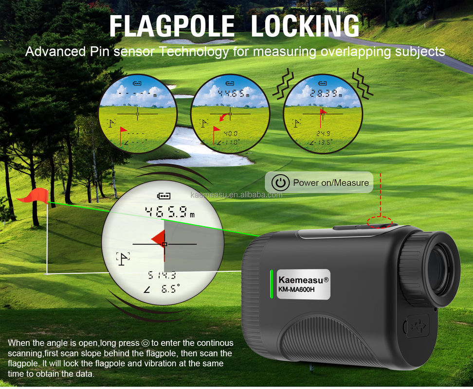OEM 1200m Golf Neigung Umfang Laser Abstandsmesser Teleskop Industrie-Grade Golf Laser Abstandsmessgeräte Schwarz Farbe