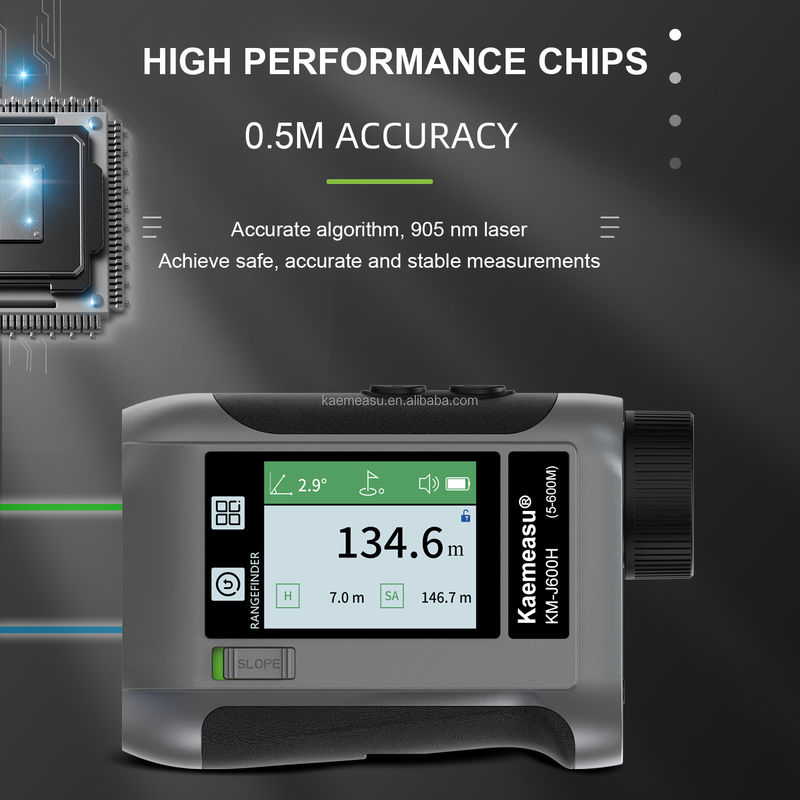 J LCD-Bildschirm Golf Sport Laser-Rangefinder Optikgeräte Jagddiastimeter Intelligentes Golfteleskop