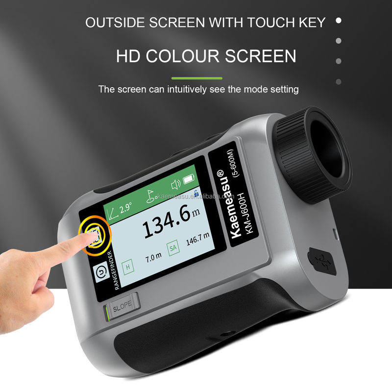 J LCD-Bildschirm Golf Sport Laser-Rangefinder Optikgeräte Jagddiastimeter Intelligentes Golfteleskop
