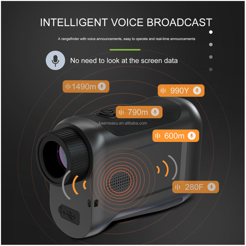 J Erweiterter LCD-Bildschirm Golf Sport Laser-Rangezähler Optikgeräte Jagddiastimometer Intelligentes Golfteleskop