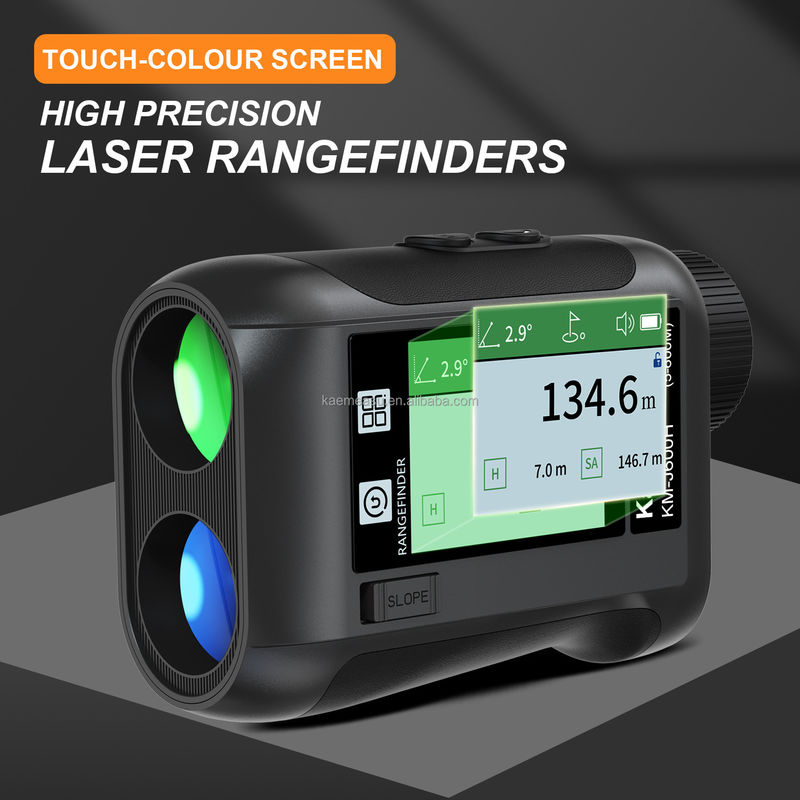 J Erweiterter LCD-Bildschirm Golf Sport Laser-Rangezähler Optikgeräte Jagddiastimometer Intelligentes Golfteleskop