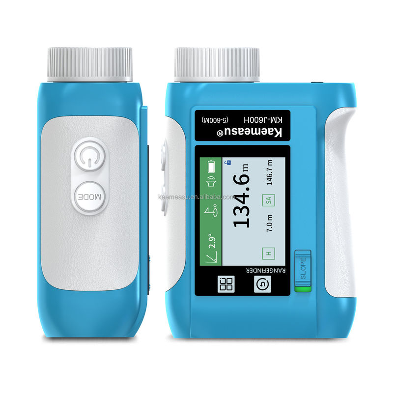 J Erweiterter LCD-Bildschirm Golf Sport Laser-Rangefinder 1500m Optikgeräte Jagddiastimometer Vergrößerung 6,5X Blau